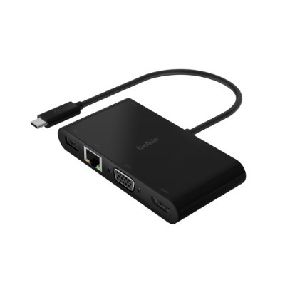Док-станция Belkin USB-C Multimedia + Charge Adapter AVC004btBK, черный в Благовещенске