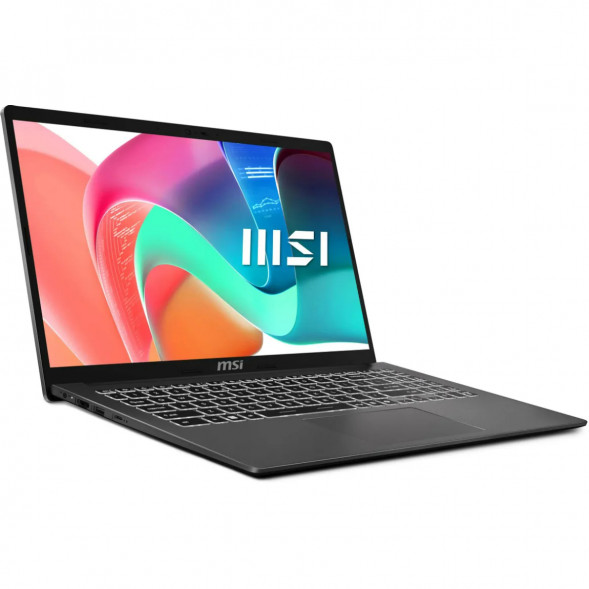 Ноутбук MSI Modern 15 F1MXG-1280RU (15.6&amp;quot;, IPS, Intel Core 7 150U, 10 ядер, 16 ГБ DDR5, SSD 512 ГБ, Intel Iris Xe Graphics, Windows 11), чёрный в Благовещенске
