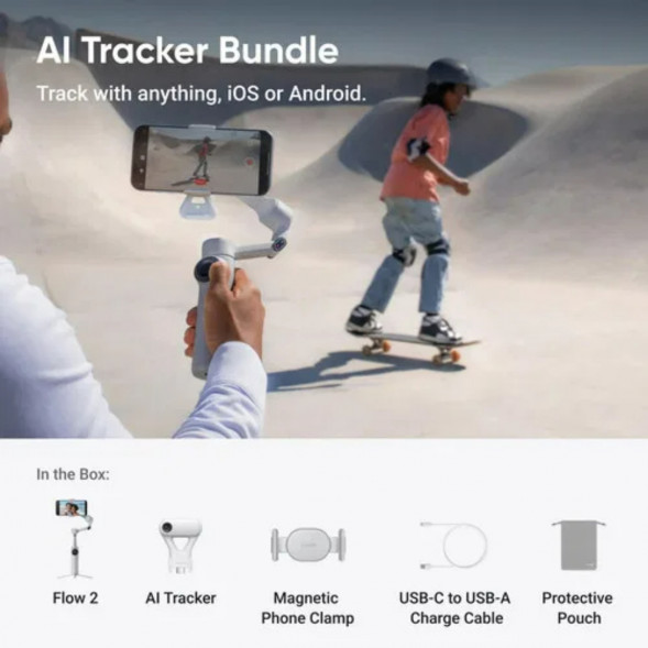 Стабилизатор Insta360 Flow 2 AI Tracker Bundle, Stone Gray в Благовещенске