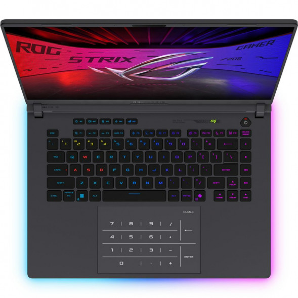 Ноутбук игровой ASUS ROG Strix G16 G615JMR-TS415 (16&amp;quot;, IPS, Intel Core i7-14650HX 2.2ГГц, 16-ядерный, 16ГБ DDR5, 512 ГБ SSD, NVIDIA GeForce RTX 5060 - 8 ГБ, без ОС), серый в Благовещенске