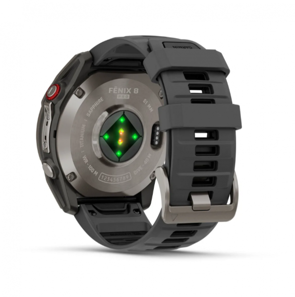 Умные часы Garmin Fenix 8 PRO, 51 мм, AMOLED, Sapphire, Titanium with Graphite/Black Silicone Band 010-03199-10 в Благовещенске