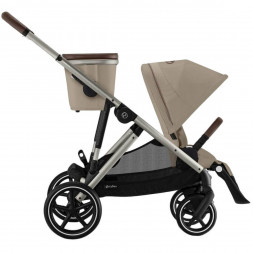 Детская коляска Cybex Gazelle S TPE Almond Beige с корзиной и дождевиком