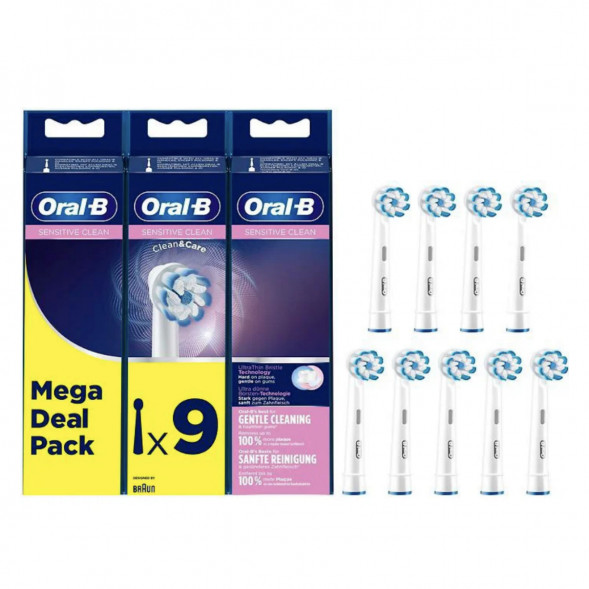 Насадки на зубные щетки Oral-B Sensitive Clean, 9 шт. в Благовещенске
