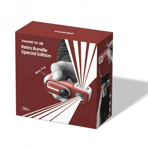 Экшн-камера Insta360 Go 3S Retro Bundle Special Edition 128ГБ, Red в Благовещенске