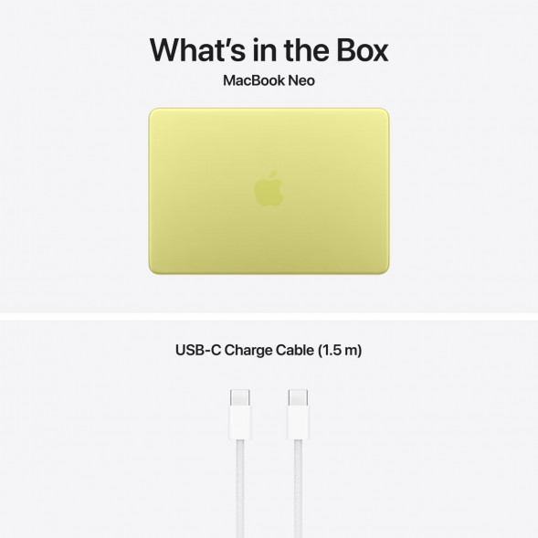 Ноутбук Apple MacBook Neo MHFE4 (A18 Pro 5-Core GPU, 8/512GB), Желтый/Citrus в Благовещенске
