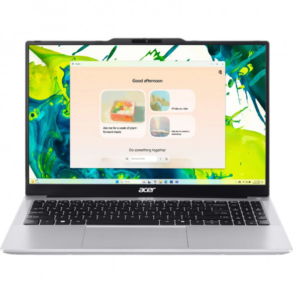 Ноутбук Aser Aspire Lite 15 AL15-53P-56PA (15.6&amp;quot;, IPS, Intel Core 5 120U, 10 ядер, 16 ГБ DDR4, 512 ГБ SSD, Intel Graphics, без ОС), серебристый в Благовещенске