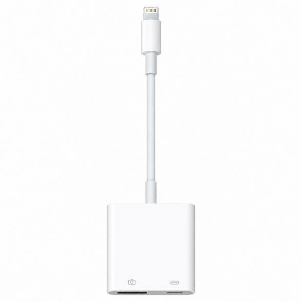 Разъем Apple Lightning - USB/Lightning, белый в Благовещенске